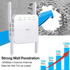 1200Mbps 2.4G / 5G WiFi Extender Booster Repeater Supports Ethernet Port White EU Plug