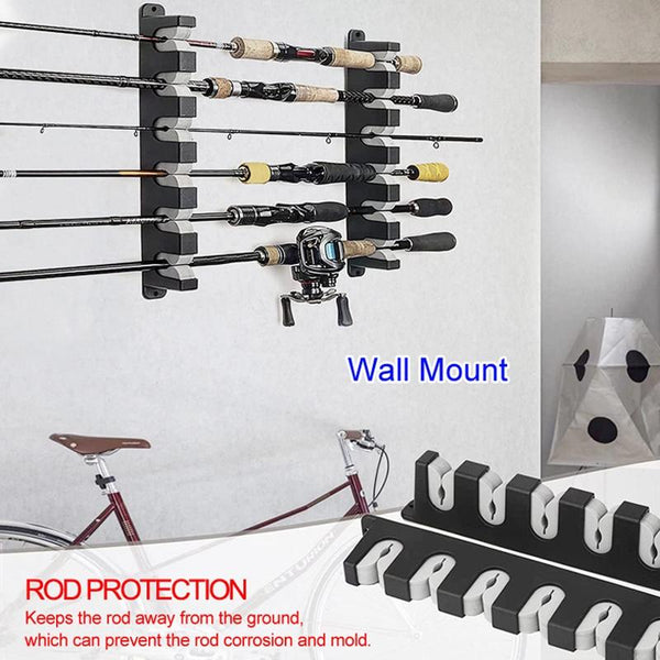 6-hole EVA Fishing Rod Storage Display Rack Club Holder, Color: Vertical Blue