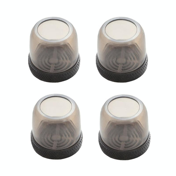 4pcs / Set Thickened Wear-Resistant Table And Chair Leg Covers Household Quiet Non-Slip Stool Foot Protector, Style: Extra Large Round Light Gray