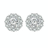 MSE010 Sterling Silver S925 Round Moissanite Detachable Stud Earrings
