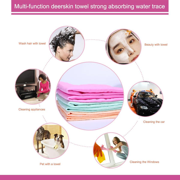 KANEED Synthetic Chamois Drying Towel Super Absorbent PVA Shammy Cloth for Fast Drying of Car, Size: 43 x 32 x 0.2cm(Yellow)