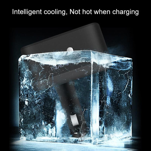 SHUNWEI SD-1925 120W 3A Car 2 in 1 Dual USB Charger 90 Degree Free Rotation Cigarette Lighter(Black)