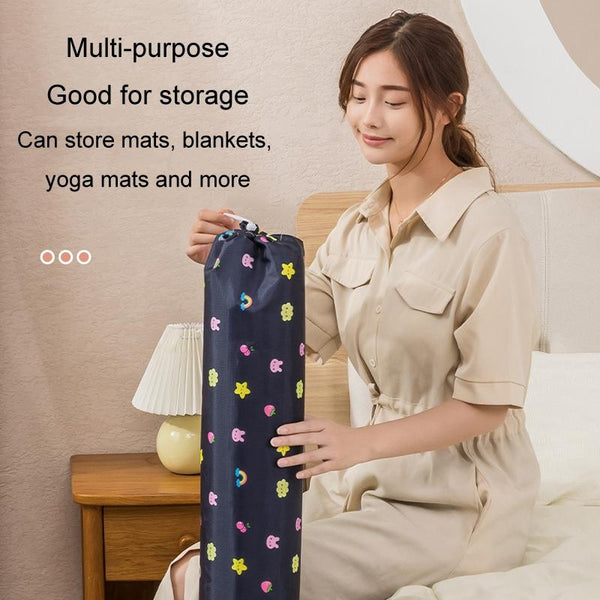 Cooler Mat Storage Bag Home Dustproof Bamboo Mat Cover, Style: For 1.5-2m Folding Pineapple