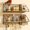 Household Large Non-Punching Organizer Wall Hanging Shelf, Style: Black Basic Model