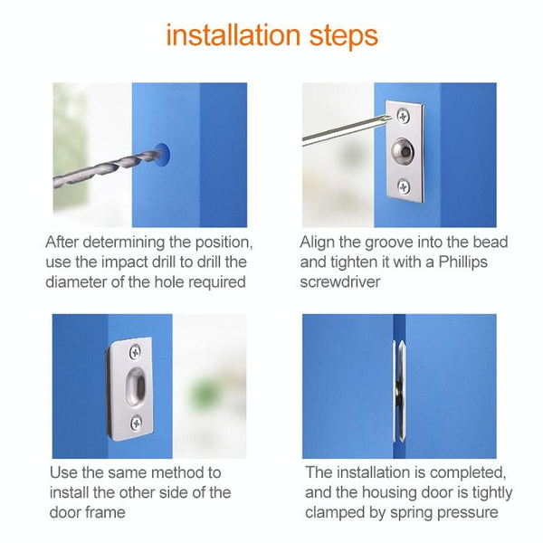 1 Set 106 Stainless Steel Invisible Door Bead Spring Beads Special Bead Lock Door Bead