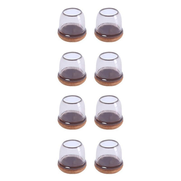 2 inch Enlarged 8pcs /Set Round Table And Chair Leg Covers For Tiles/Wooden Floors Furniture Protectors(Transparent)