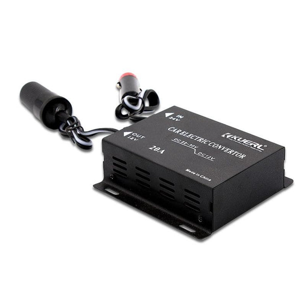 Car Audio Subwoofer Modification Cigarette Lighter Plug Power Converter Buck, Model: 24V-12V 20A