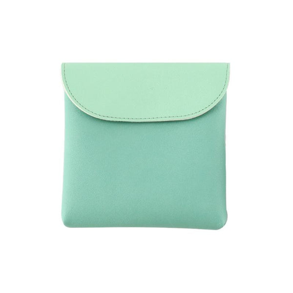 D9900 Simple Lipstick Bag PU Leather Sanitary Storage Bags(Green)