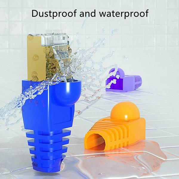 Network Cable Boots Cap Cover for RJ45, Green (500 pcs in one packaging , the price is for 500 pcs)(Red)
