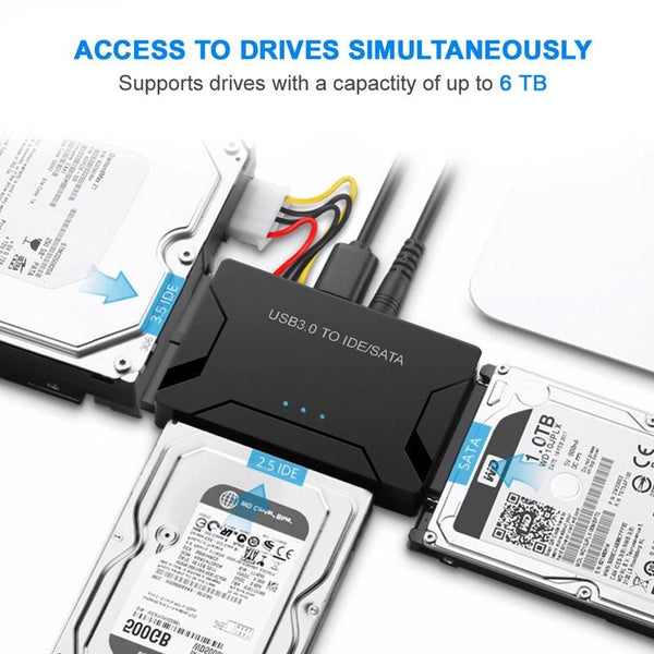 USB3.0 To SATA / IDE Easy Drive Cable External Hard Disk Adapter, Plug Specifications: EU Plug