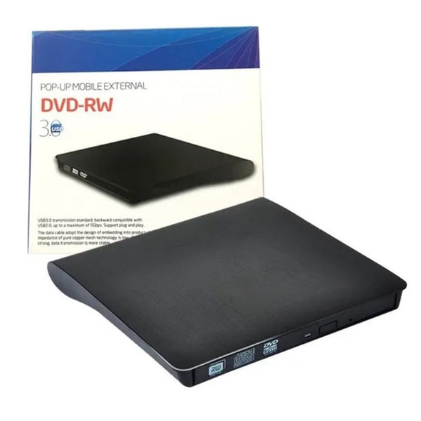663 High Speed CD DVD Burner USB3.0 Computer Laptop External Optical Drive Burner(White)