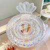 Children Adult Cartoon Inflatable Swimming Ring, Pattern: Sequin Silver Fish Tail Ring