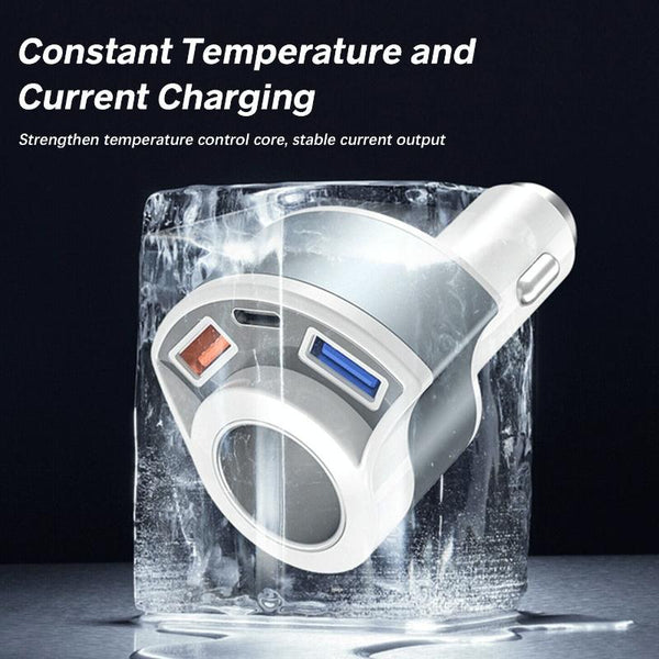 5V 3A Cigarette Lighter PD Super Fast Charging Multifunctional Car Charger, Color: White