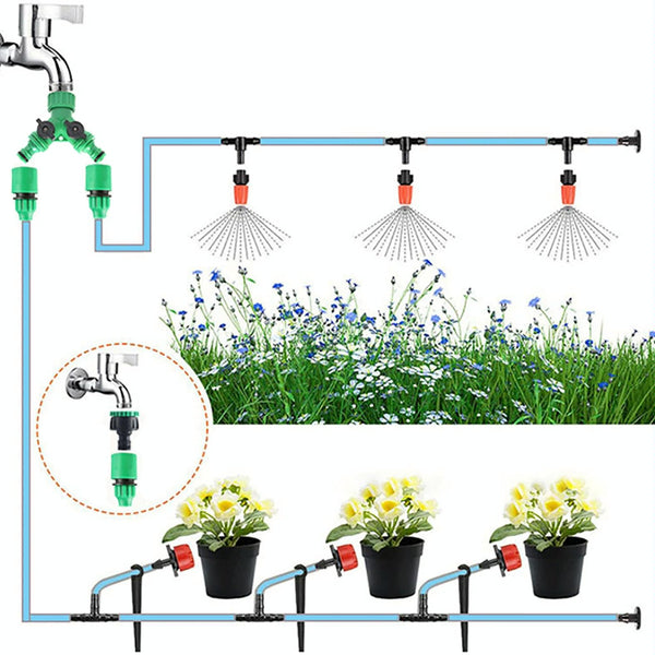 2 Way Garden Plumbing Hose Quick Connect Switch Horticultural Irrigation Faucet Ball Valve(AT015)