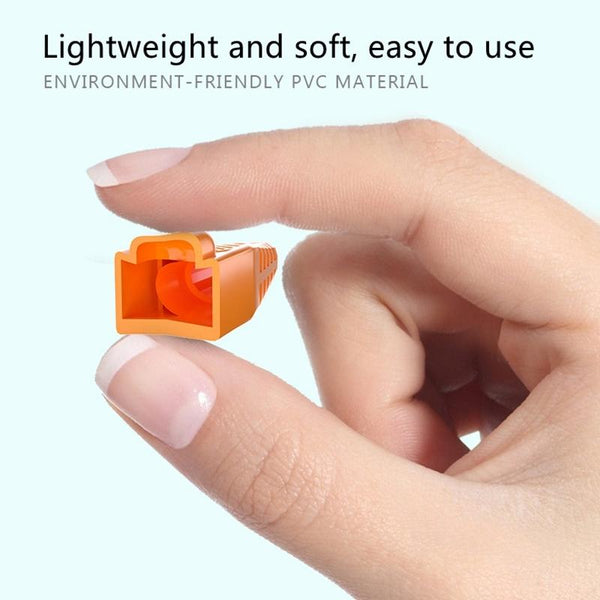 Network Cable Boots Cap Cover for RJ45, Green (500 pcs in one packaging , the price is for 500 pcs)(Green)
