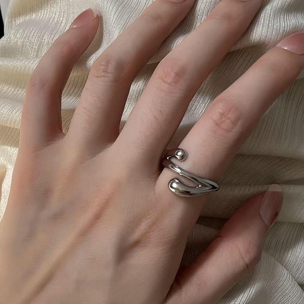 Happy Smiley Face Love Wear Combination Ring, Color: J3522