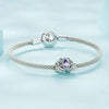 SCC2456 Sterling Silver S925 Zircon Hollow Lotus Bracelet Beads