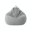 Lazy Sofa Bean Bag Chair Fabric Cover, Size: 70x80cm(Light Gray)