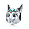 S925 Sterling Silver Egyptian Cat God Besti Beads DIY Bracelet Necklace Accessories