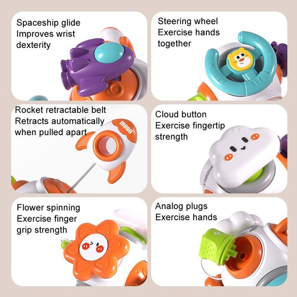 Baby Hand Grip Ball Early Learning Busy Ball Puzzle Sensory Spinning Toys, Style: Gopher