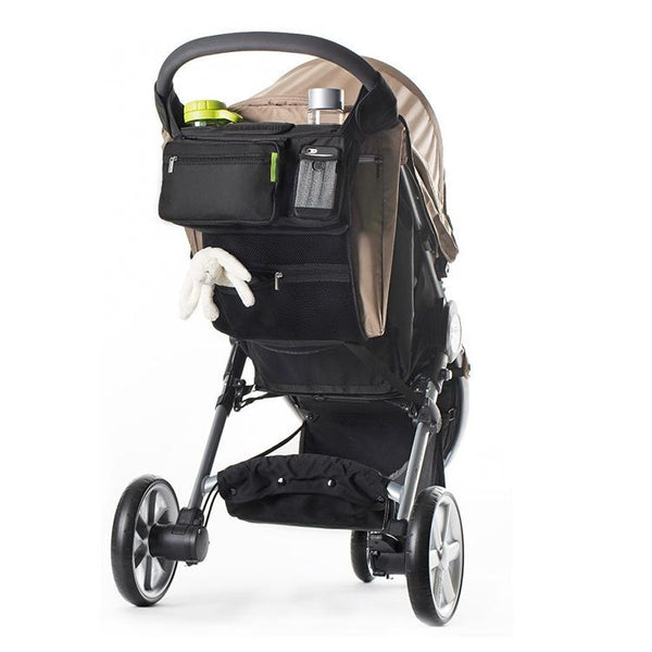 Baby Stroller Storage Hanging Bag Large Capacity Storage Bag Foldable Storage Basket Hanging Bag(Black)