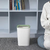 Living Room Household Large Kitchen Bathroom Trash Can with Press-ring(Grey)