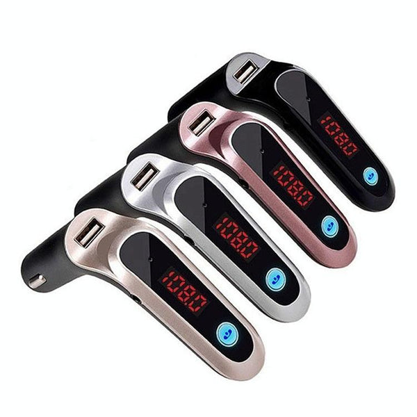 S7 Smart Digital Display Music Player Calling Car Charger, Color: Black