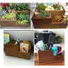Retro Square Wooden Flower Pot Wooden Box Woody Storage Box  Multi-functional Wooden Box,Random Color Delivery