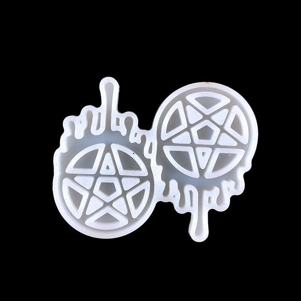 Halloween DIY Earrings Mould Pendant Decoration Silicone Mould, Style: 5779(White)