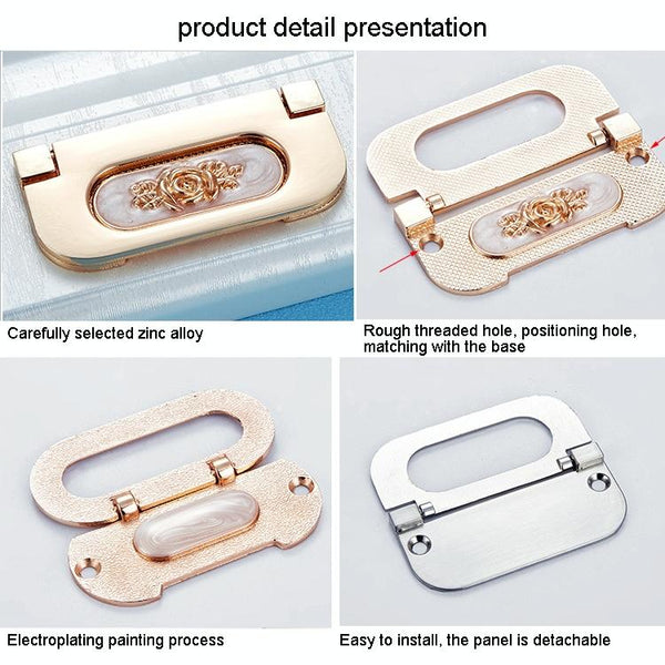 4117-64 Simple European Furniture Drawer Hidden Buckle Handle (Brushed)