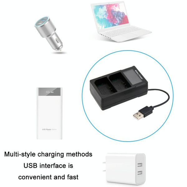 FZ100 USB LCD Screen Dual Charge Camera Battery Charger