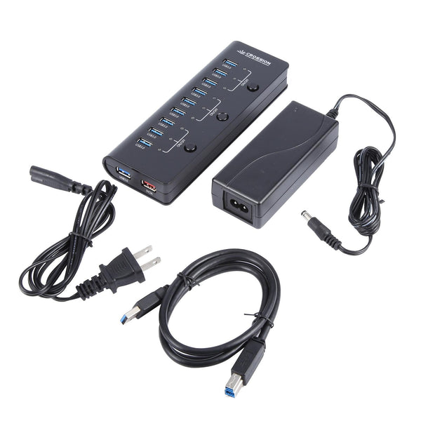 ORICO CRU3-H9C1 10 Port USB3.0 12V 4A HUB Power Adapter, Plug:EU Plug
