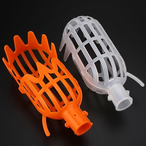 Large Garden Basket Fruit Picker Head High-Altitude Picking Fruit Artifact(Yellow)