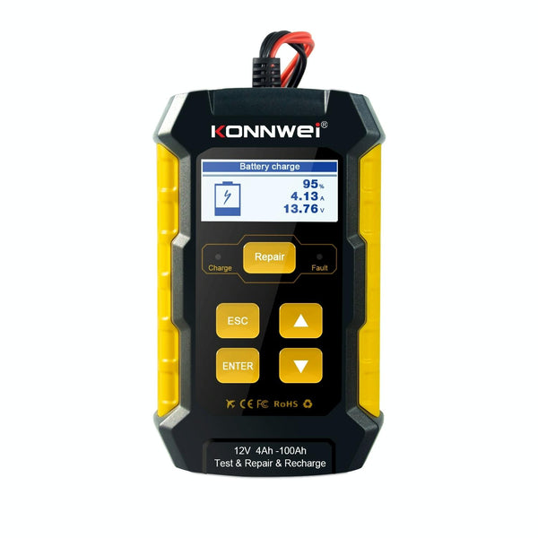 KONNWEI KW510 3 in 1 Car Battery Tester / Charger / Repairer, Support 8 Languages(US Plug)