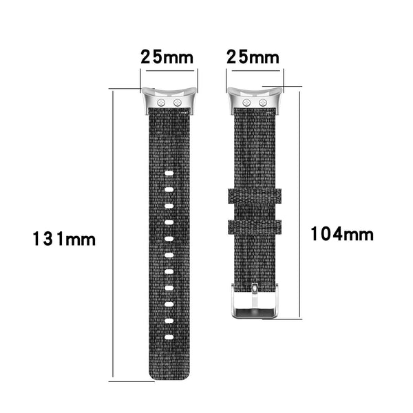 For Garmin Forerunner 45 / 45S / Swim 2 Universal Nylon Canvas Watch Band(Black)