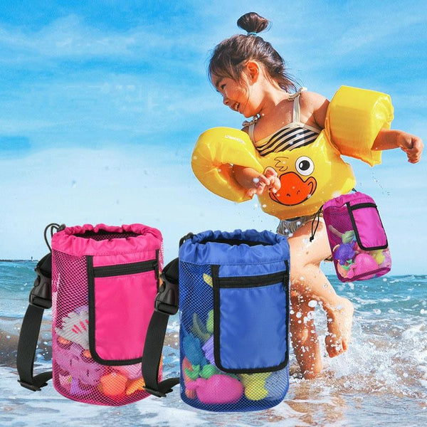 Summer Beach Children Shell Storage Bag Portable Bag(Large Red)