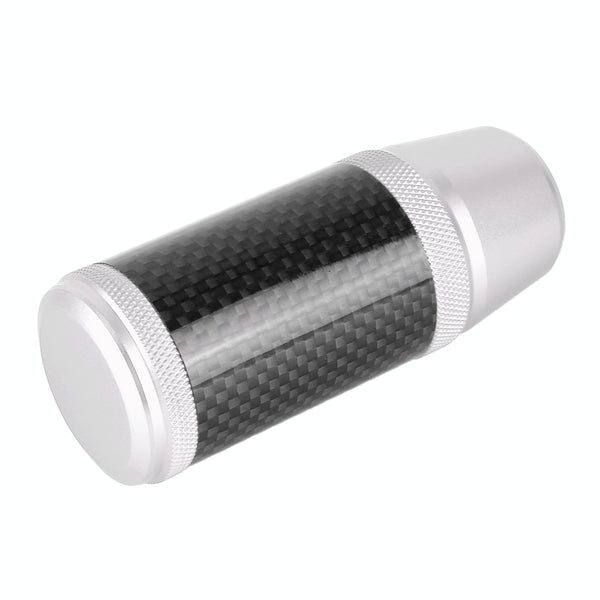 Universal Car Carbon Fiber Metal Gear Shift Knob (Silver)