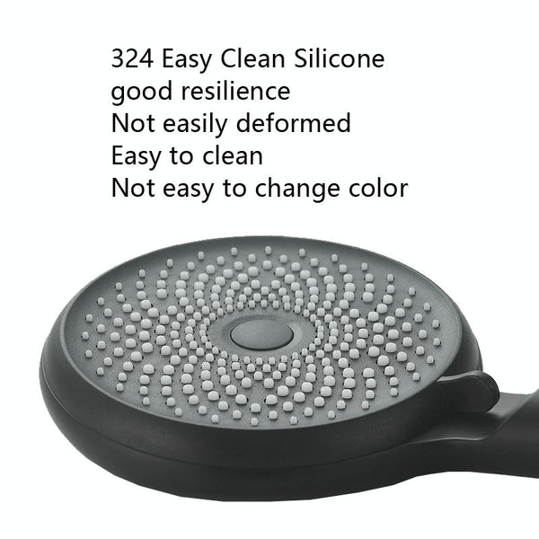 Home Handheld Silicone Supercharged Shower Nozzle, Style: Silver