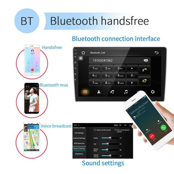 Universal Machine Android Smart Navigation Car Navigation DVD Reversing Video Integrated Machine, Size:10inch 2+32G, Specification:Standard