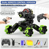 DM-518 Four-wheel Battle Blooming Tire Spray Remote Control Car, Specification:Dual Control Soft Bomb(Green)