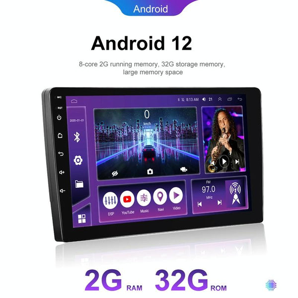 Universal 9 Inch 8 Core CarPlay Android Navigation Car Center Control All-In-One Monitor, Memory: 2+32G(Standard)