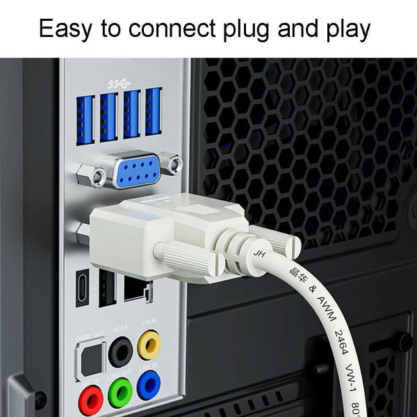JINGHUA B110 Male To Female DB Cable RS232 Serial COM Cord Printer Device Connection Line, Size: 1.5m(Beige)