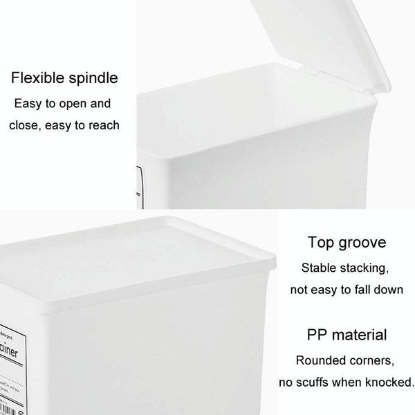 Household Laundry Detergent Storage Box Small Things Storage Organizer With Dust Cover, Specification: Large