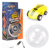 S618 360 Degree Rotary Mini High Speed Laser Pocket Car Racing Model Vehicle Toy(Yellow)