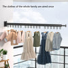 Foldable Invisible Clothes Drying Rack Hole-Free Expandable Corner Metal Convenient Drying Rod For Balcony, Specification: 3 Fold Gray