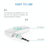 Doosl DSER102 Mini Car Bluetooth Wireless Music Receiver with 3.5mm Stereo Input Jack(White)