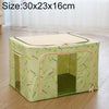 Folding Storage Box Non Woven Fabric With Zipper Moisture-proof Clothes Storage Box, Size:11L 30x23x16cm(Green Cherry)