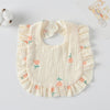 Baby Feeding Bib Ruffle Infants Saliva Towel Soft Cotton Burp Cloth, Style: Dutch Flower