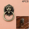 Classical Single Hole Lion Head Wardrobe Medicine Cabinet Handle(Bronze)