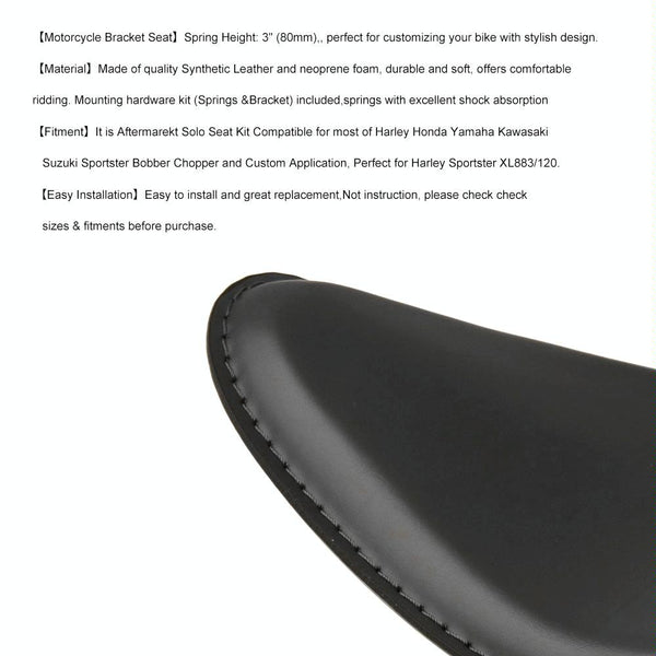 Motorcycle Seat Springs Mounting Bracket Kit (Black)